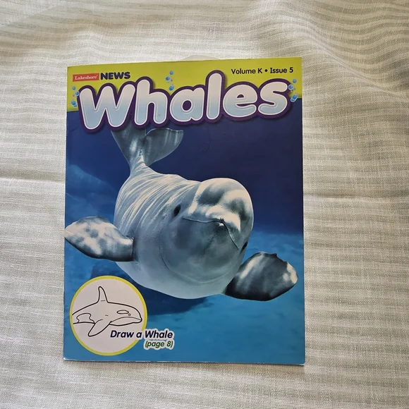 Whales Kids Activity Book - Blue Children's Educational BOOK - Picture 1 of 7